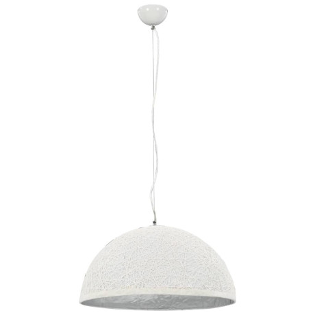 vidaXL Hanglamp E27 Ø50 cm wit en zilver afbeelding3 - 1