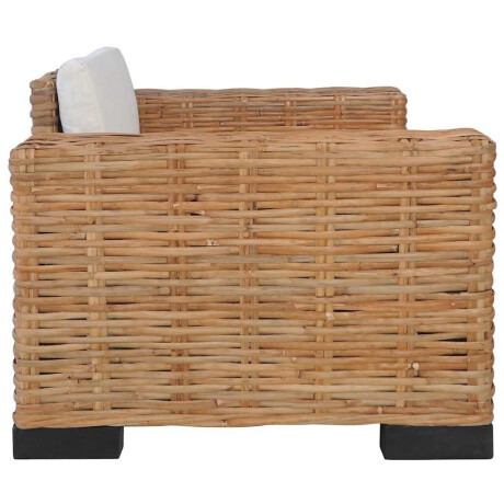 vidaXL Fauteuil met kussens natuurlijk rattan afbeelding3 - 1