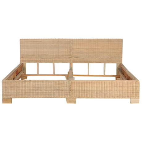 vidaXL Bedframe handgeweven echt rattan 180x200 cm afbeelding3 - 1