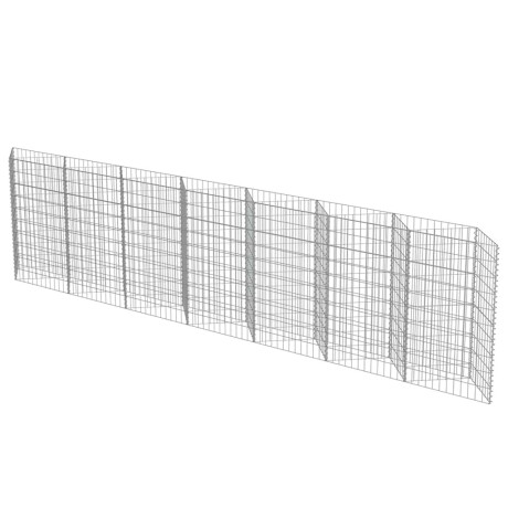 vidaXL Gabion mand 450x30x100 cm gegalvaniseerd staal afbeelding3 - 1