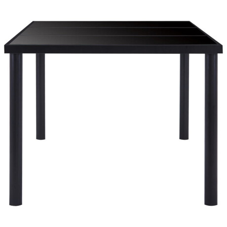 vidaXL Eettafel 160x80x75 cm gehard glas zwart afbeelding3 - 1