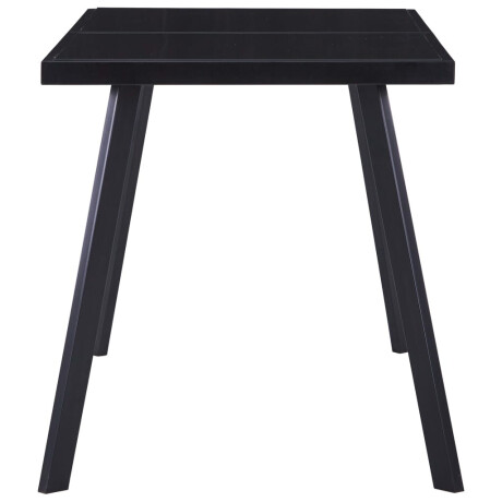 vidaXL Eettafel 140x70x75 cm gehard glas zwart afbeelding3 - 1
