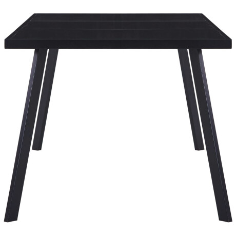 vidaXL Eettafel 160x80x75 cm gehard glas zwart afbeelding3 - 1