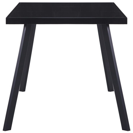 vidaXL Eettafel 180x90x75 cm gehard glas zwart afbeelding3 - 1