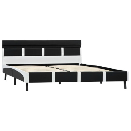 vidaXL Bedframe met LED kunstleer zwart 120x200 cm afbeelding3 - 1