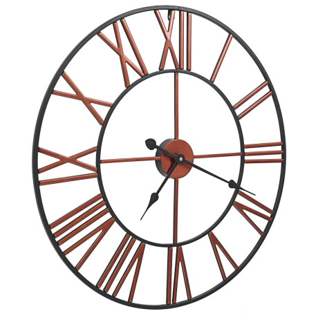 vidaXL Wandklok 58 cm metaal rood afbeelding3 - 1