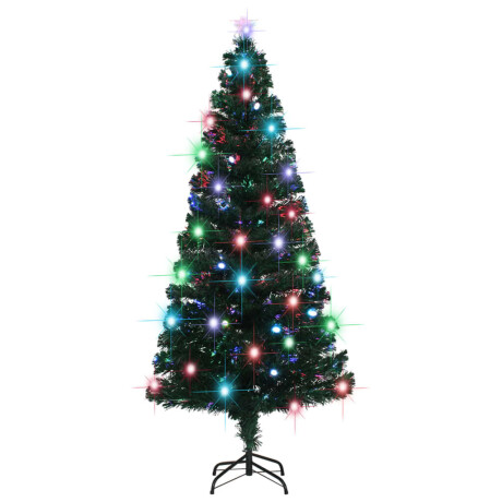 vidaXL Kerstboom met LED en standaard 180 cm glasvezel afbeelding3 - 1