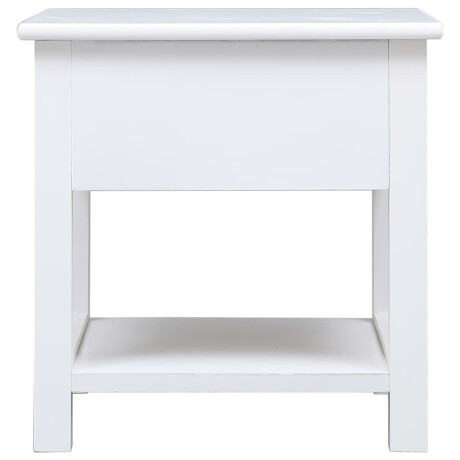 vidaXL Bijzettafel 40x40x40 cm paulowniahout wit afbeelding3 - 1