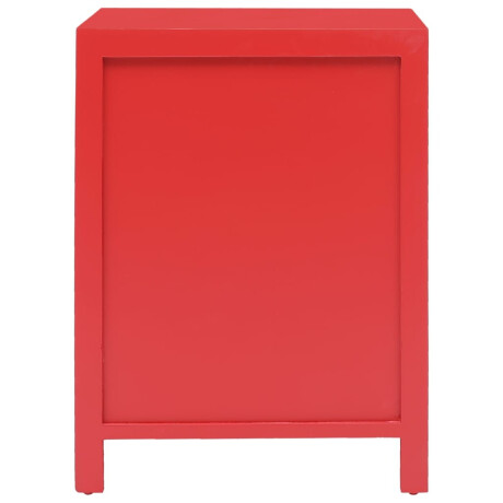 vidaXL Nachtkastje 38x28x52 cm paulowniahout rood afbeelding3 - 1