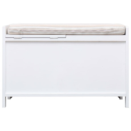 vidaXL Halbank 70x33,5x45 cm paulowniahout wit afbeelding3 - 1