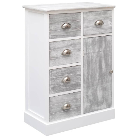 vidaXL Dressoir met 10 lades 113x30x79 cm hout grijs afbeelding3 - 1