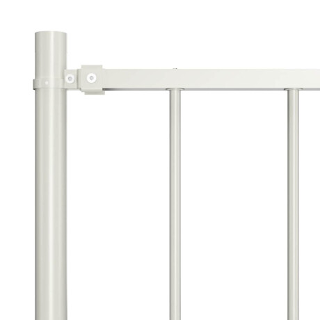 vidaXL Schuttingpaneel met palen gepoedercoat staal 1,81x0,75 m wit afbeelding3 - 1