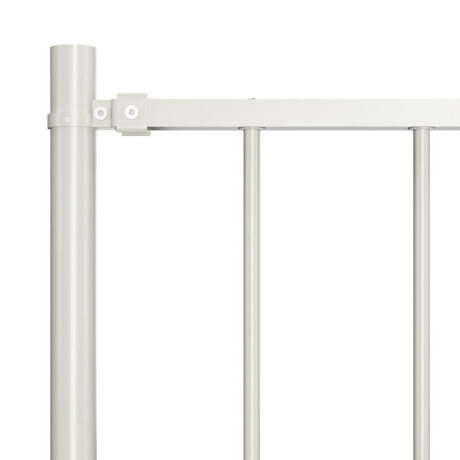 vidaXL Schuttingpaneel met palen gepoedercoat staal 1,81x1 m wit afbeelding3 - 1