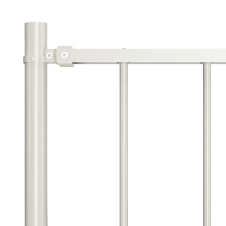 vidaXL Schuttingpaneel Woerden met stalen palen 1,7x1,25 m wit afbeelding3 - 1
