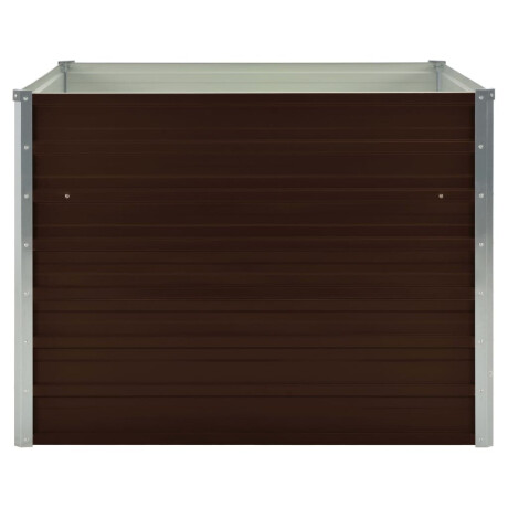 vidaXL Plantenbak verhoogd 100x100x77 cm gegalvaniseerd staal bruin afbeelding3 - 1