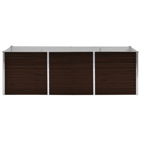 vidaXL Plantenbak verhoogd 240x80x77 cm gegalvaniseerd staal bruin afbeelding3 - 1