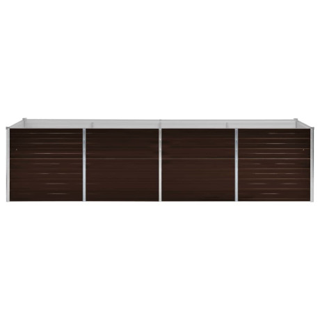 vidaXL Plantenbak verhoogd 320x80x77 cm gegalvaniseerd staal bruin afbeelding3 - 1