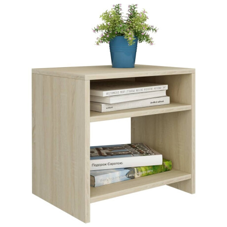 vidaXL Nachtkastjes 2 st 40x30x40 cm bewerkt hout sonoma eikenkleurig afbeelding3 - 1