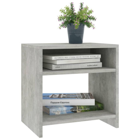 vidaXL Nachtkastjes 2 st 40x30x40 cm bewerkt hout betongrijs afbeelding3 - 1