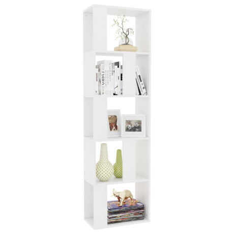 vidaXL Boekenkast/kamerscherm 45x24x159 cm bewerkt hout wit afbeelding3 - 1