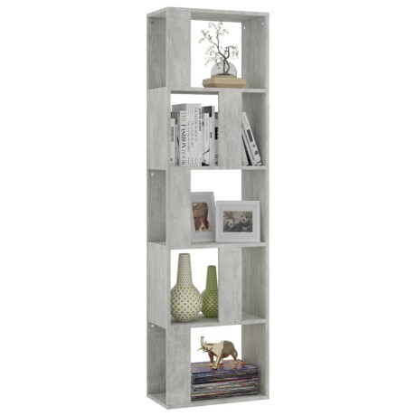 vidaXL Boekenkast/kamerscherm 45x24x159 cm bewerkt hout betongrijs afbeelding3 - 1