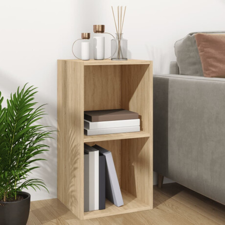 vidaXL Opbergbox voor LP's 71x34x36 cm bewerkt hout sonoma eikenkleur afbeelding3 - 1