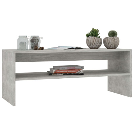 vidaXL Salontafel 100x40x40 cm bewerkt hout betongrijs afbeelding3 - 1