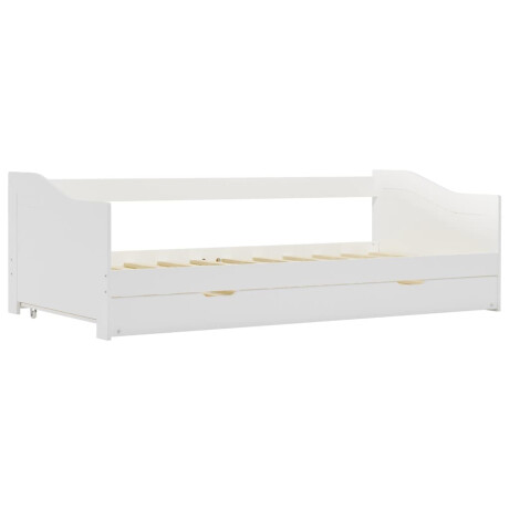 vidaXL Bedbank uittrekbaar grenenhout wit 90x200 cm afbeelding3 - 1