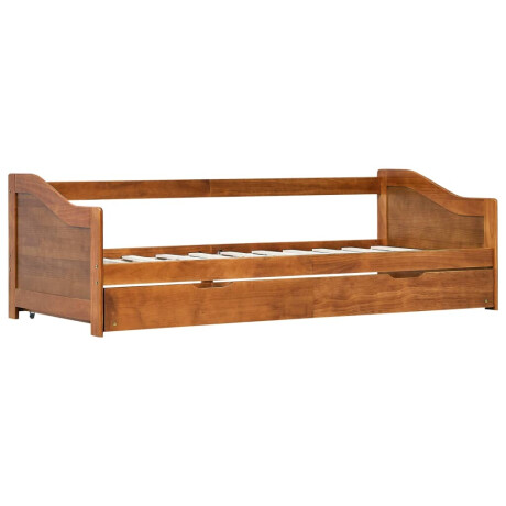 vidaXL Bedbank uittrekbaar grenenhout honingbruin 90x200 cm afbeelding3 - 1