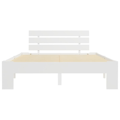 vidaXL Bedframe met hoofdbord massief grenenhout wit 140x200 cm afbeelding3 - 1