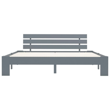 vidaXL Bedframe massief grenenhout grijs 180x200 cm afbeelding3 - 1