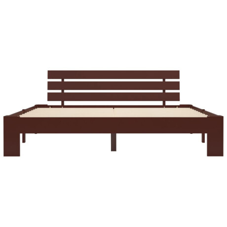 vidaXL Bedframe massief grenenhout donkerbruin 160x200 cm afbeelding3 - 1