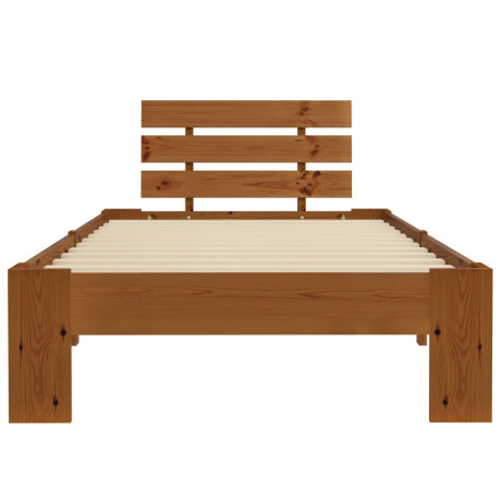vidaXL Bedframe massief grenenhout honingbruin 90x200 cm afbeelding3 - 1