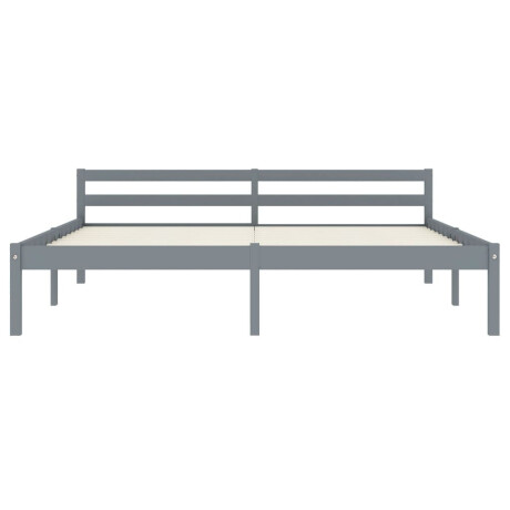vidaXL Bedframe massief grenenhout grijs 180x200 cm afbeelding3 - 1