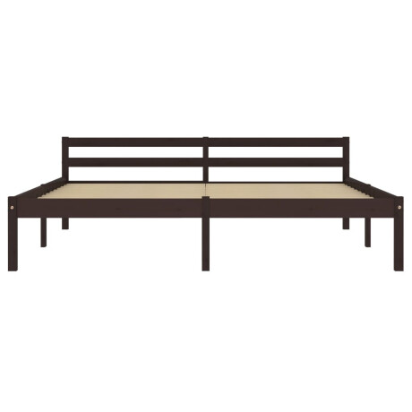vidaXL Bedframe massief grenenhout donkerbruin 180x200 cm afbeelding3 - 1