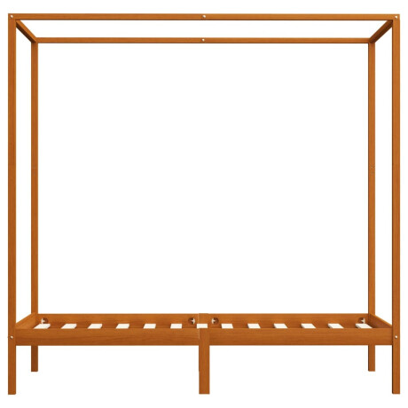vidaXL Hemelbedframe massief grenenhout honingbruin 90x200 cm afbeelding3 - 1