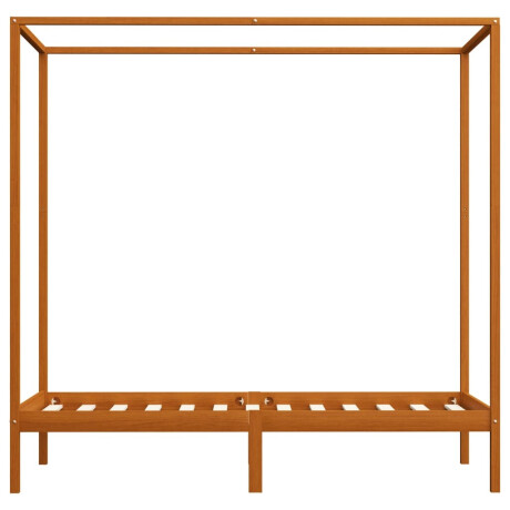 vidaXL Hemelbedframe massief grenenhout honingbruin 100x200 cm afbeelding3 - 1