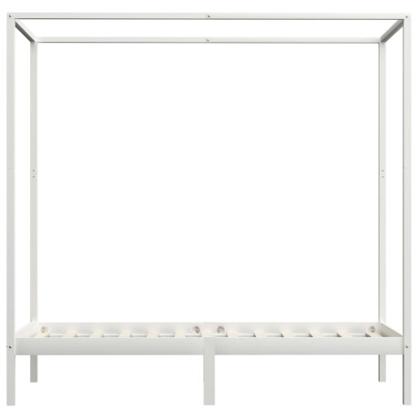 vidaXL Hemelbedframe massief grenenhout wit 90x200 cm afbeelding3 - 1