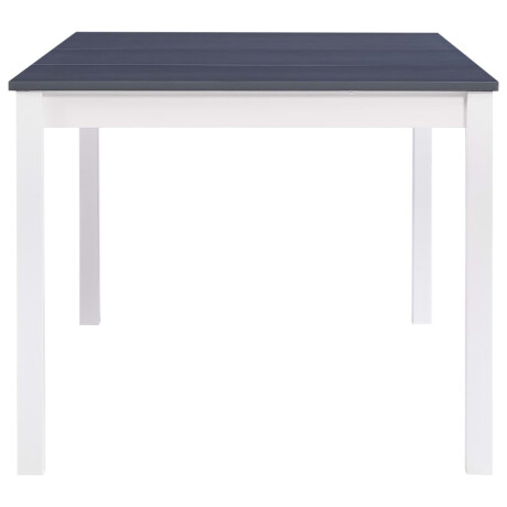 vidaXL Eettafel 180x90x73 cm grenenhout wit en grijs afbeelding3 - 1