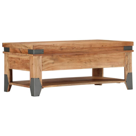 vidaXL Salontafel 110x52x45 cm massief acaciahout afbeelding3 - 1