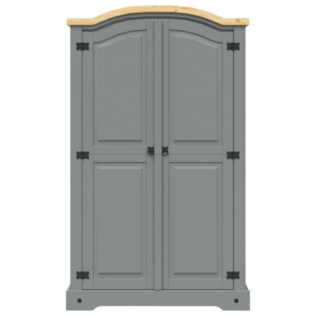 vidaXL Kledingkast 2 deuren Mexicaans grenenhout Corona-stijl grijs afbeelding3 - 1
