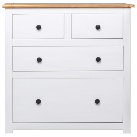 vidaXL Dressoir Panama Range 80x40x83 cm grenenhout wit afbeelding3 - 1