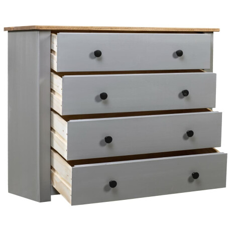 vidaXL Bijzetkast Panama Range 80x40x73 cm grenenhout grijs afbeelding3 - 1