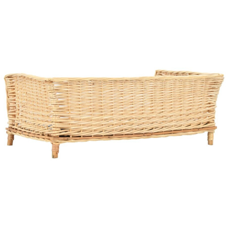 vidaXL Hondenmand met kussen 90x54x35 cm natuurlijk wilgen afbeelding3 - 1