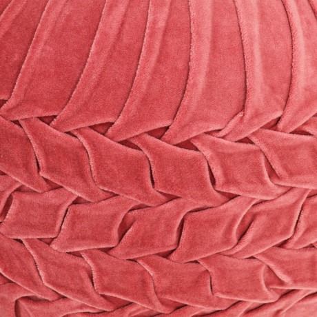 vidaXL Poef smock ontwerp 40x30 cm katoenfluweel roze afbeelding3 - 1