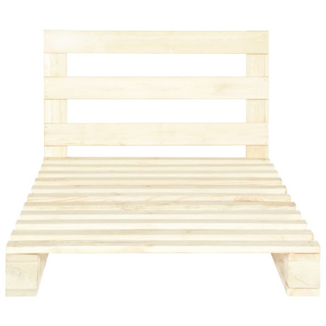 vidaXL Bedframe pallet massief grenenhout 90x200 cm afbeelding3 - 1