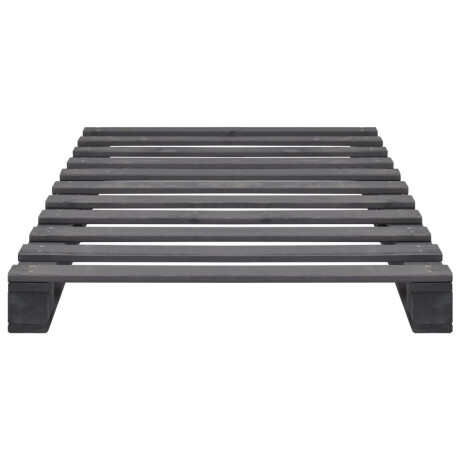 vidaXL Bedframe pallet massief grenenhout grijs 90x200 cm afbeelding3 - 1
