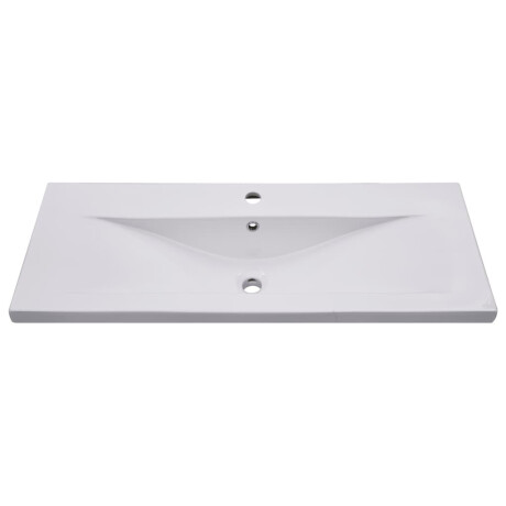 vidaXL Inbouwwastafel 101x39,5x18,5 cm keramiek wit afbeelding3 - 1