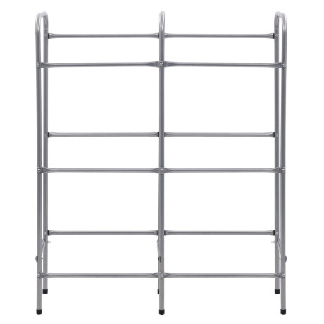 vidaXL Opbergrek voor 6 kratten 96x33x116 cm steel zilverkleurig afbeelding3 - 1