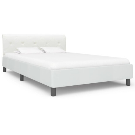 vidaXL Bedframe kunstleer wit 140x200 cm afbeelding3 - 1